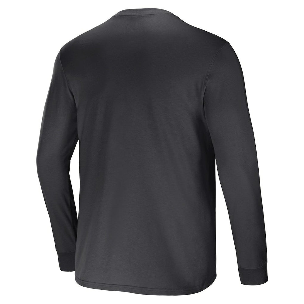 Las Vegas Raiders NFL x Darius Rucker Collection Team Long Sleeve Pocket T-Shirt - Charcoal T-shirts