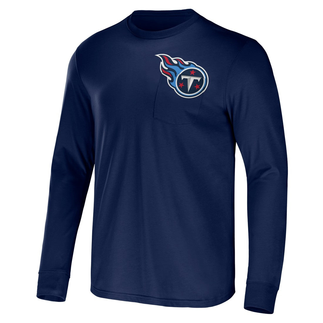 Tennessee Titans NFL x Darius Rucker Collection Team Long Sleeve Pocket T-Shirt - Navy T-shirts