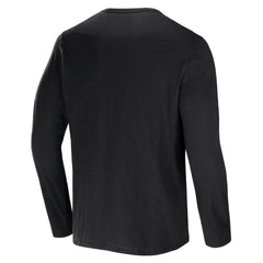 Cleveland Browns NFL x Darius Rucker Collection Slub Jersey Henley Long Sleeve T-Shirt - Black T-shirts