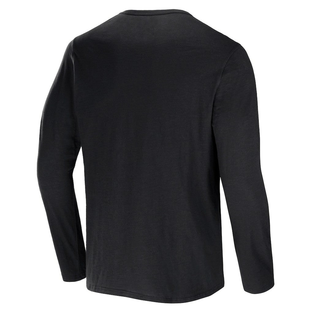 Las Vegas Raiders NFL x Darius Rucker Collection Slub Jersey Henley Long Sleeve T-Shirt - Black T-shirts