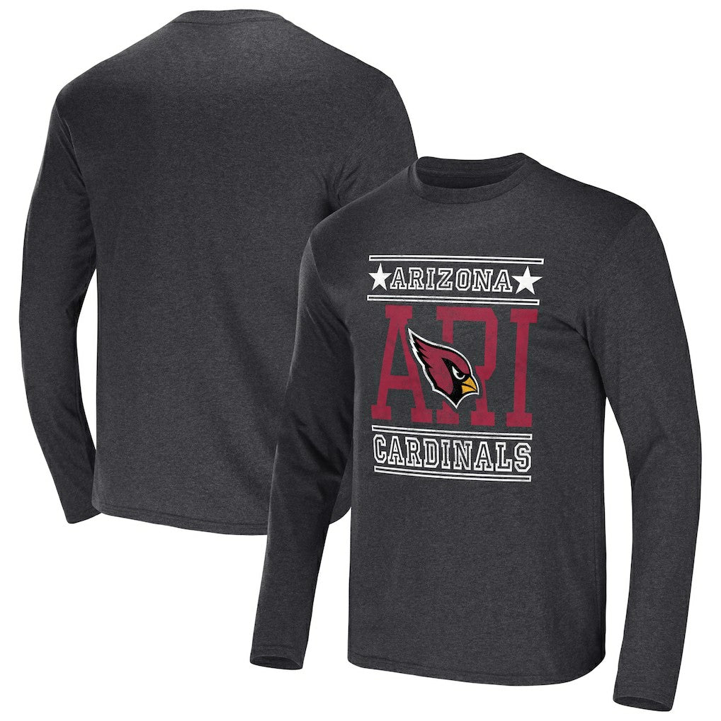 Arizona Cardinals NFL x Darius Rucker Collection Long Sleeve T-Shirt - Heathered Charcoal T-shirts