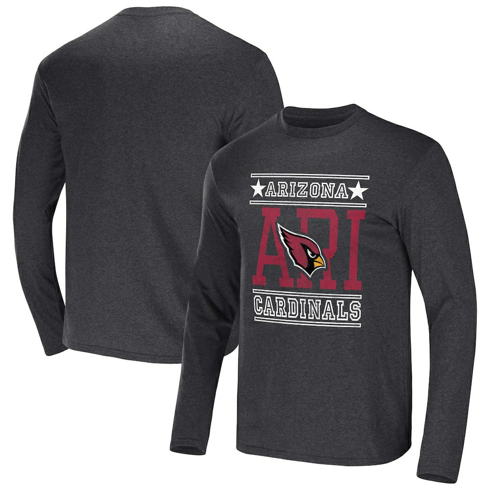 Arizona Cardinals NFL x Darius Rucker Collection Long Sleeve T-Shirt - Heathered Charcoal T-shirts