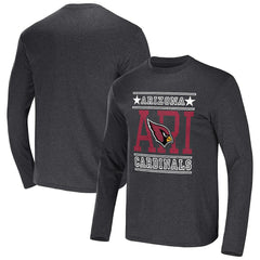 Arizona Cardinals NFL x Darius Rucker Collection Long Sleeve T-Shirt - Heathered Charcoal T-shirts