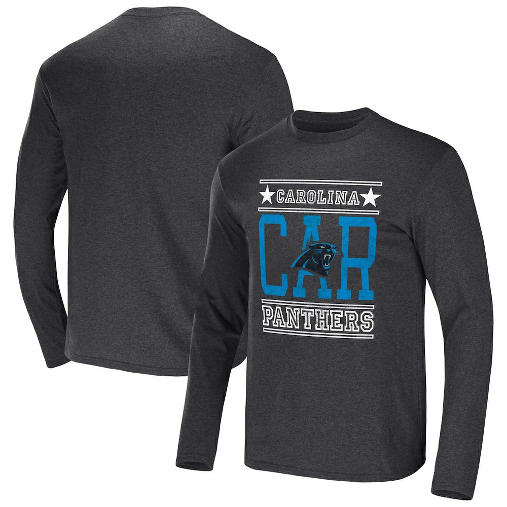 Carolina Panthers NFL x Darius Rucker Collection Long Sleeve T-Shirt - Heathered Charcoal T-shirts