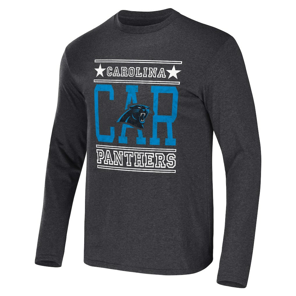 Carolina Panthers NFL x Darius Rucker Collection Long Sleeve T-Shirt - Heathered Charcoal T-shirts