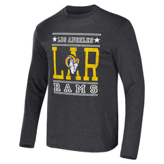 Los Angeles Rams NFL x Darius Rucker Collection Long Sleeve T-Shirt - Heathered Charcoal T-shirts