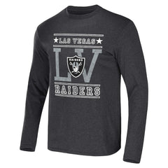 Las Vegas Raiders NFL x Darius Rucker Collection Long Sleeve T-Shirt - Heathered Charcoal T-shirts