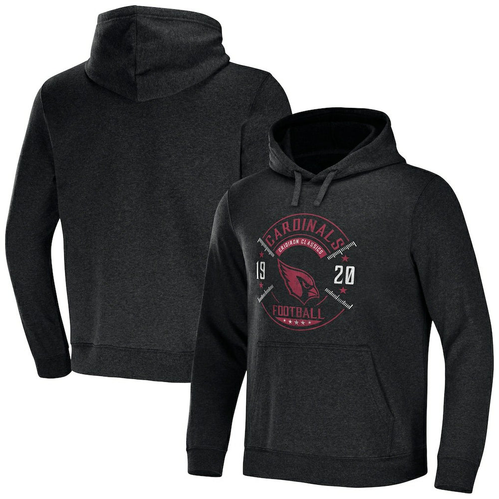 Arizona Cardinals NFL x Darius Rucker Collection Radar Pullover Hoodie - Heather Charcoal Hoodies
