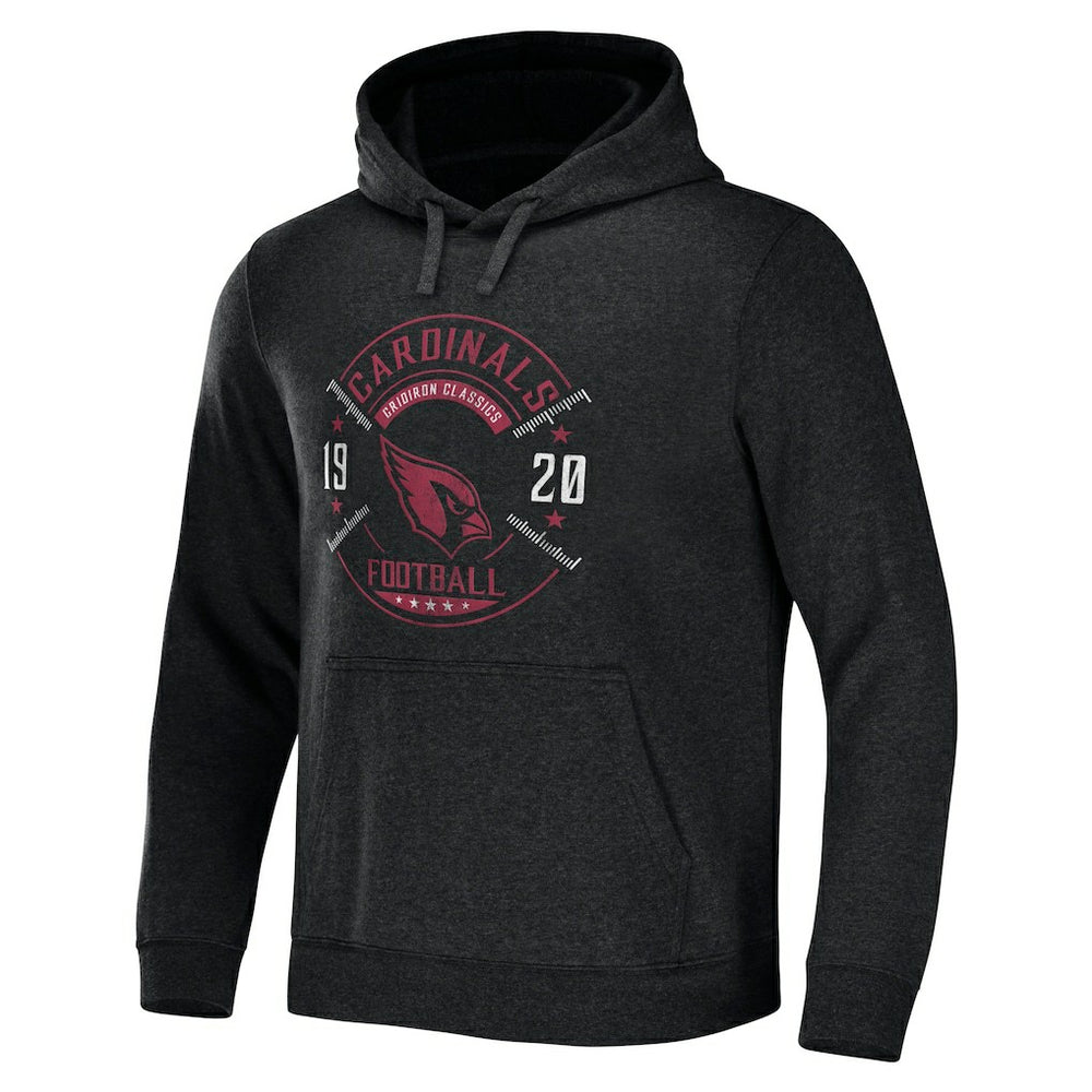 Arizona Cardinals NFL x Darius Rucker Collection Radar Pullover Hoodie - Heather Charcoal Hoodies