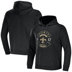 New Orleans Saints NFL x Darius Rucker Collection Radar Pullover Hoodie - Heather Charcoal Hoodies