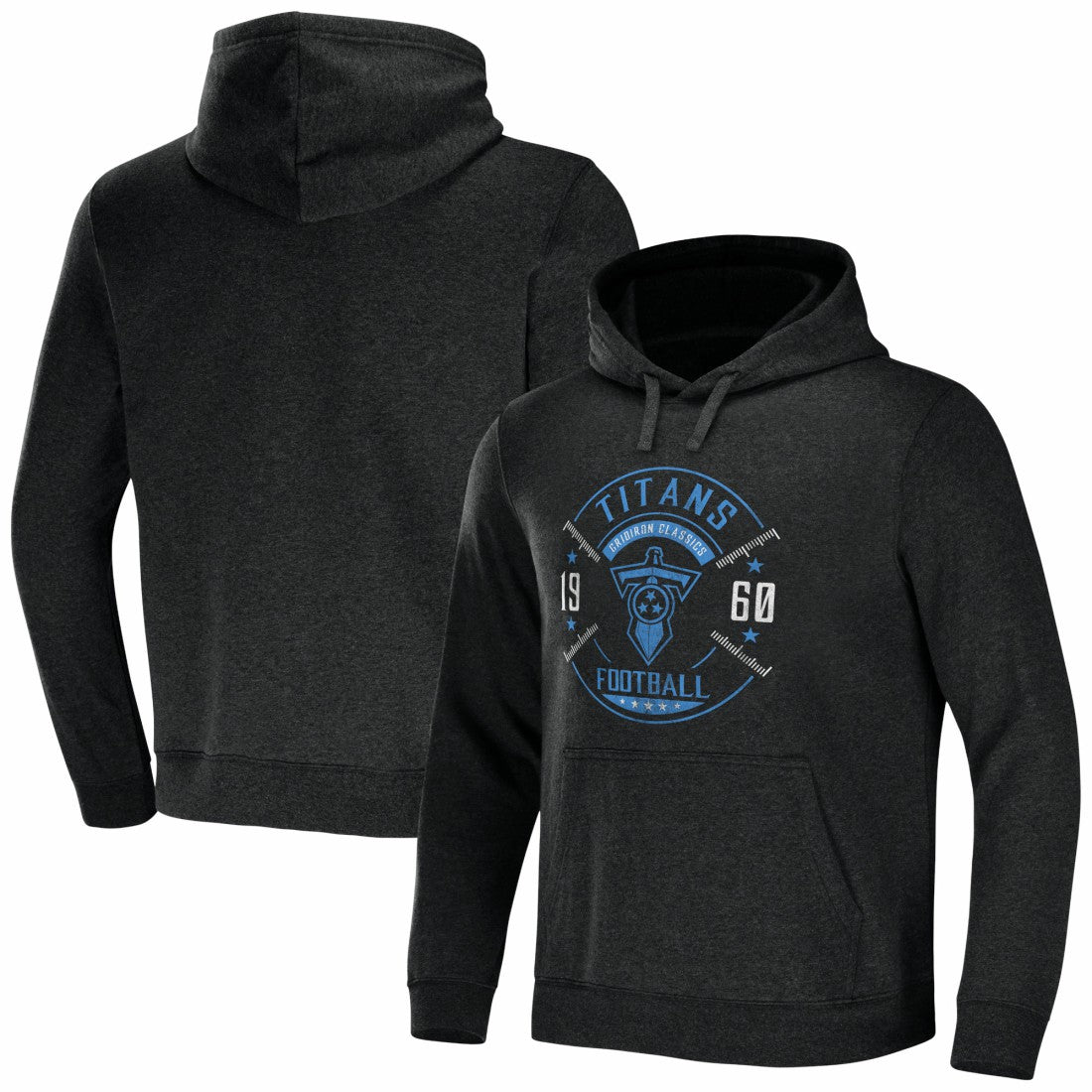 Tennessee Titans NFL x Darius Rucker Collection Radar Pullover Hoodie - Heather Charcoal Hoodies