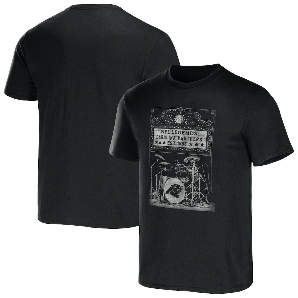 Carolina Panthers NFL x Darius Rucker Collection Band T-Shirt - Black T-shirts