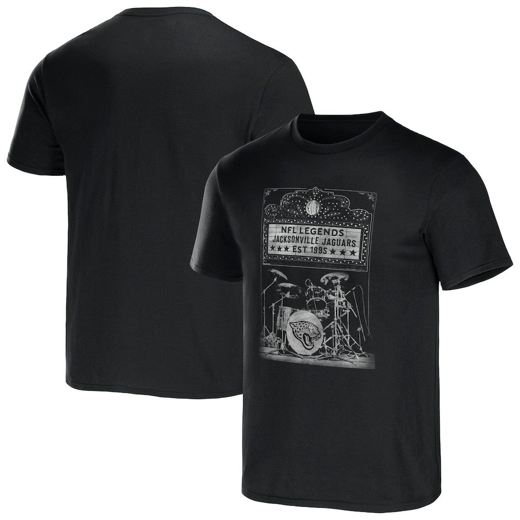 Jacksonville Jaguars NFL x Darius Rucker Collection Band T-Shirt - Black T-shirts