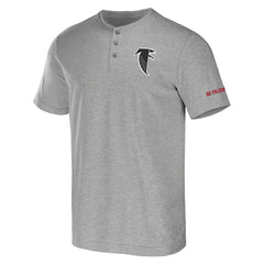 Atlanta Falcons NFL x Darius Rucker Collection Henley T-Shirt - Heather Gray T-shirts