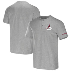 Arizona Cardinals NFL x Darius Rucker Collection Henley T-Shirt - Heather Gray T-shirts