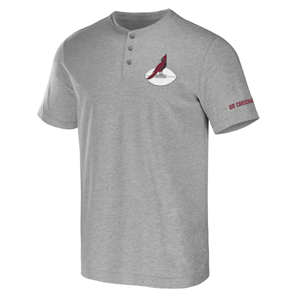 Arizona Cardinals NFL x Darius Rucker Collection Henley T-Shirt - Heather Gray T-shirts