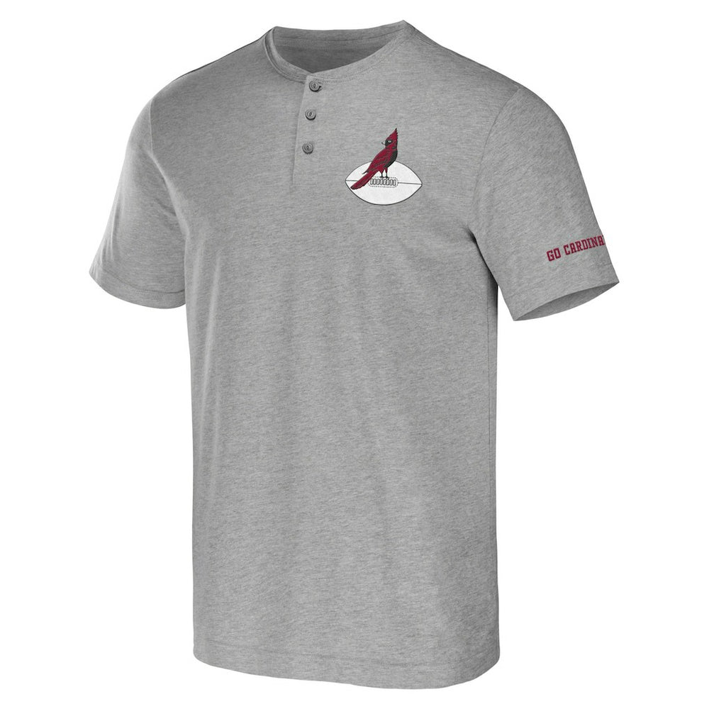Arizona Cardinals NFL x Darius Rucker Collection Henley T-Shirt - Heather Gray T-shirts