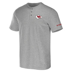 Kansas City Chiefs NFL x Darius Rucker Collection Henley T-Shirt - Heather Gray T-shirts