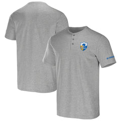 Los Angeles Chargers NFL x Darius Rucker Collection Henley T-Shirt - Heather Gray T-shirts