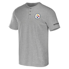 Pittsburgh Steelers NFL x Darius Rucker Collection Henley T-Shirt - Heather Gray T-shirts