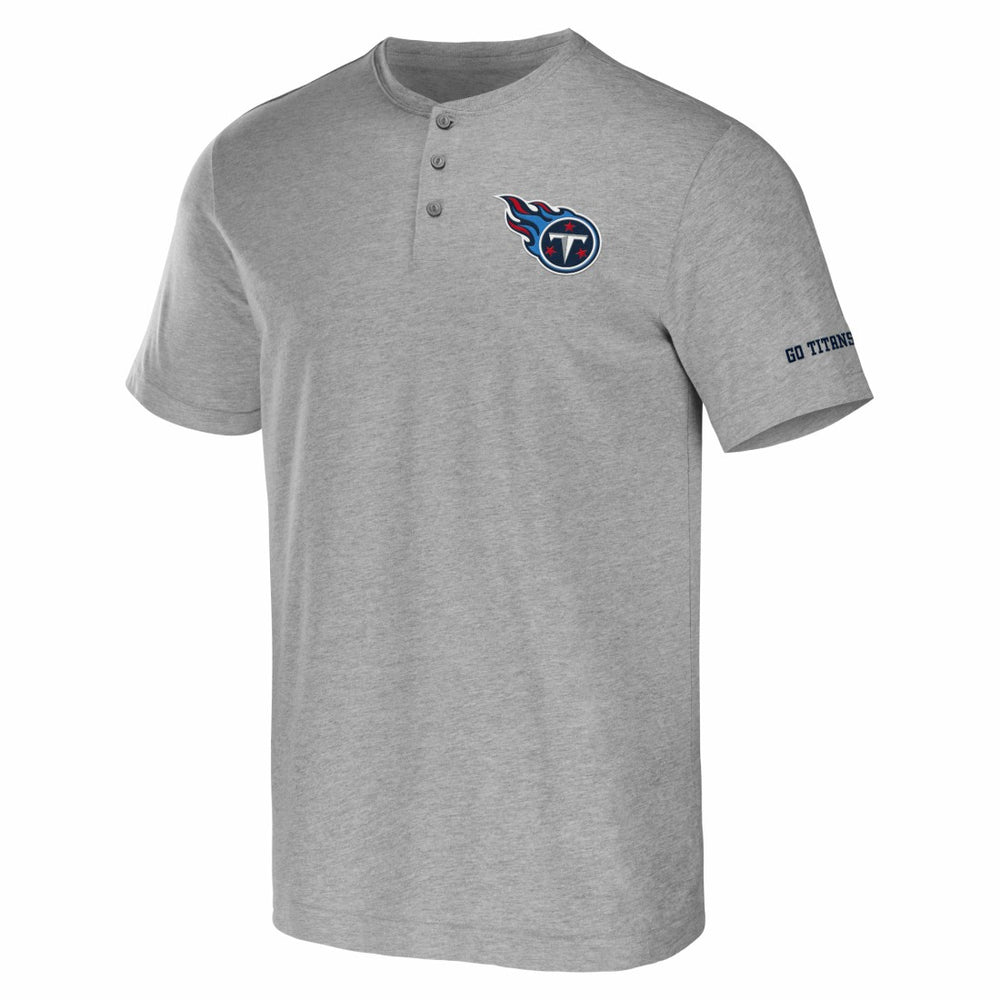 Tennessee Titans NFL x Darius Rucker Collection Henley T-Shirt - Heather Gray T-shirts