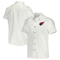 Arizona Cardinals NFL x Darius Rucker Collection Woven Button-Up T-Shirt - White T-shirts