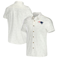 New England Patriots NFL x Darius Rucker Collection Woven Button-Up T-Shirt - White T-shirts