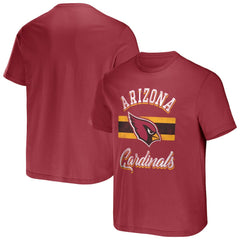 Arizona Cardinals NFL x Darius Rucker Collection Stripe T-Shirt - Cardinal T-shirts