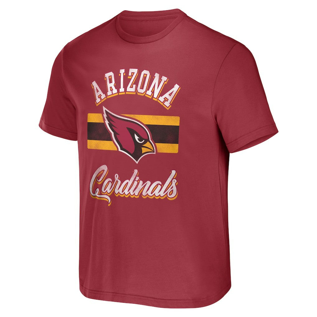 Arizona Cardinals NFL x Darius Rucker Collection Stripe T-Shirt - Cardinal T-shirts