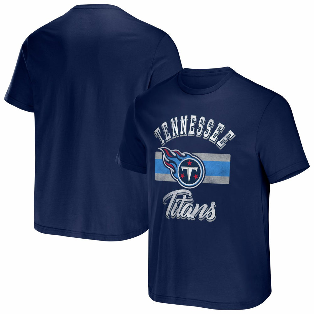 Tennessee Titans NFL x Darius Rucker Collection Stripe T-Shirt - Navy T-shirts