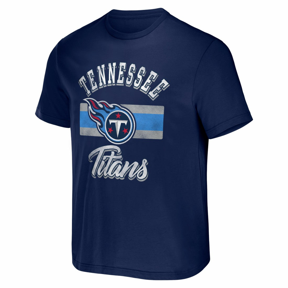 Tennessee Titans NFL x Darius Rucker Collection Stripe T-Shirt - Navy T-shirts