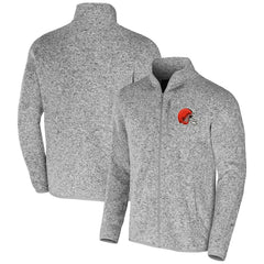 Cleveland Browns NFL x Darius Rucker Collection Fleece Full-Zip Jacket - Heather Gray Jackets