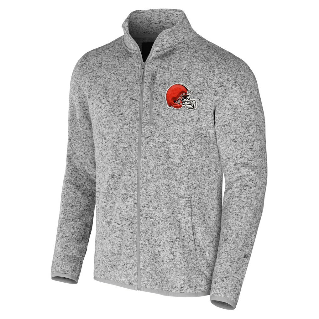 Cleveland Browns NFL x Darius Rucker Collection Fleece Full-Zip Jacket - Heather Gray Jackets