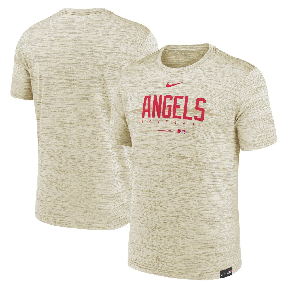 Los Angeles Angels Nike City Connect Velocity Practice Performance T-Shirt - Cream T-shirts
