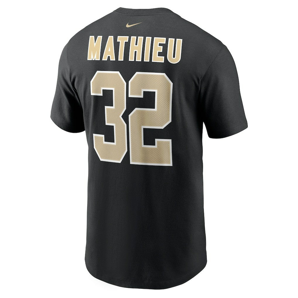 Tyrann Mathieu New Orleans Saints Player Name & Number T-Shirt - Black T-shirts
