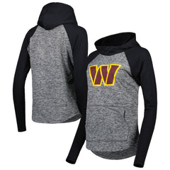 Washington Commanders G-III 4Her by Carl Banks Women's Championship Ring Raglan Pullover Hoodie - Heathered Gray/Black Hoodies