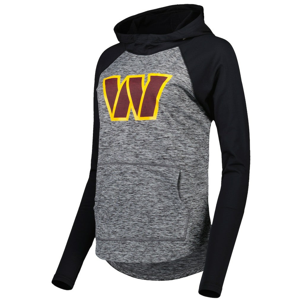 Washington Commanders G-III 4Her by Carl Banks Women's Championship Ring Raglan Pullover Hoodie - Heathered Gray/Black Hoodies