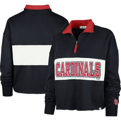 St. Louis Cardinals '47 Women's Remi Quarter-Zip Cropped Top - Navy Tops