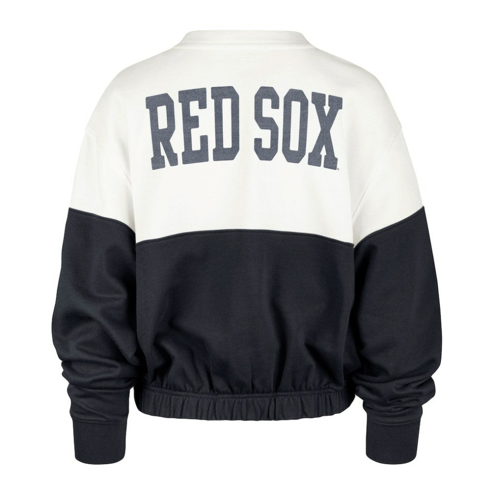 Boston Red Sox '47 Women's Take Two Bonita Pullover Sweatshirt - White/Navy Pullover