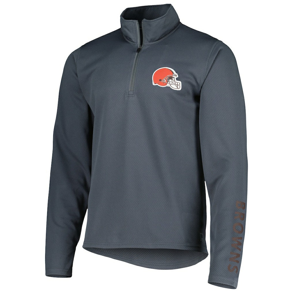 Cleveland Browns MSX by Michael Strahan Half-Zip Pullover - Charcoal Pullover