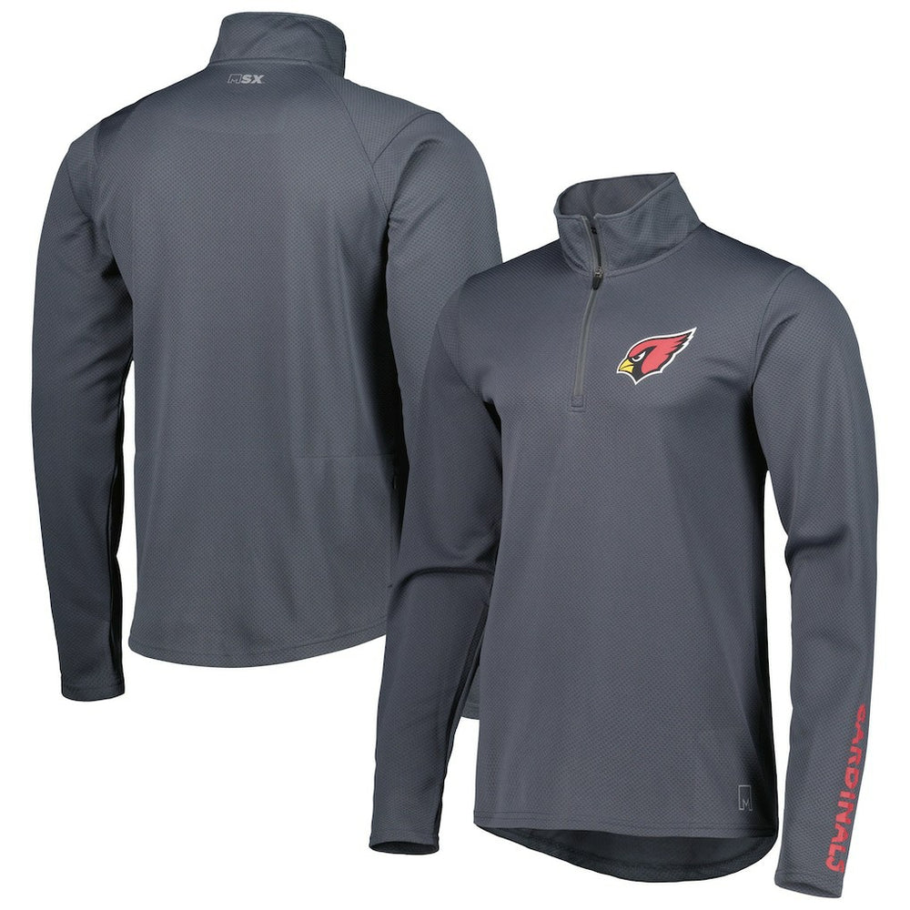Arizona Cardinals MSX by Michael Strahan Half-Zip Pullover - Charcoal Pullover