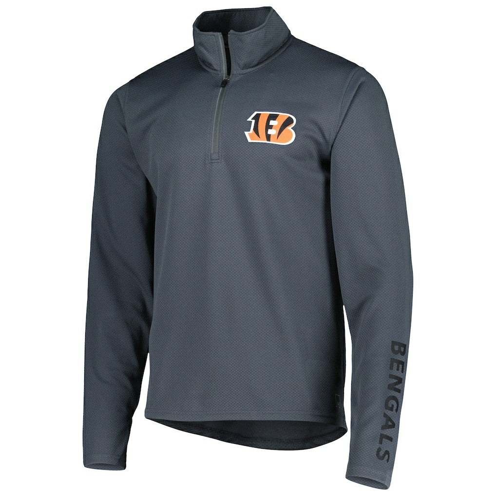 Cincinnati Bengals MSX by Michael Strahan Half-Zip Pullover - Charcoal Pullover