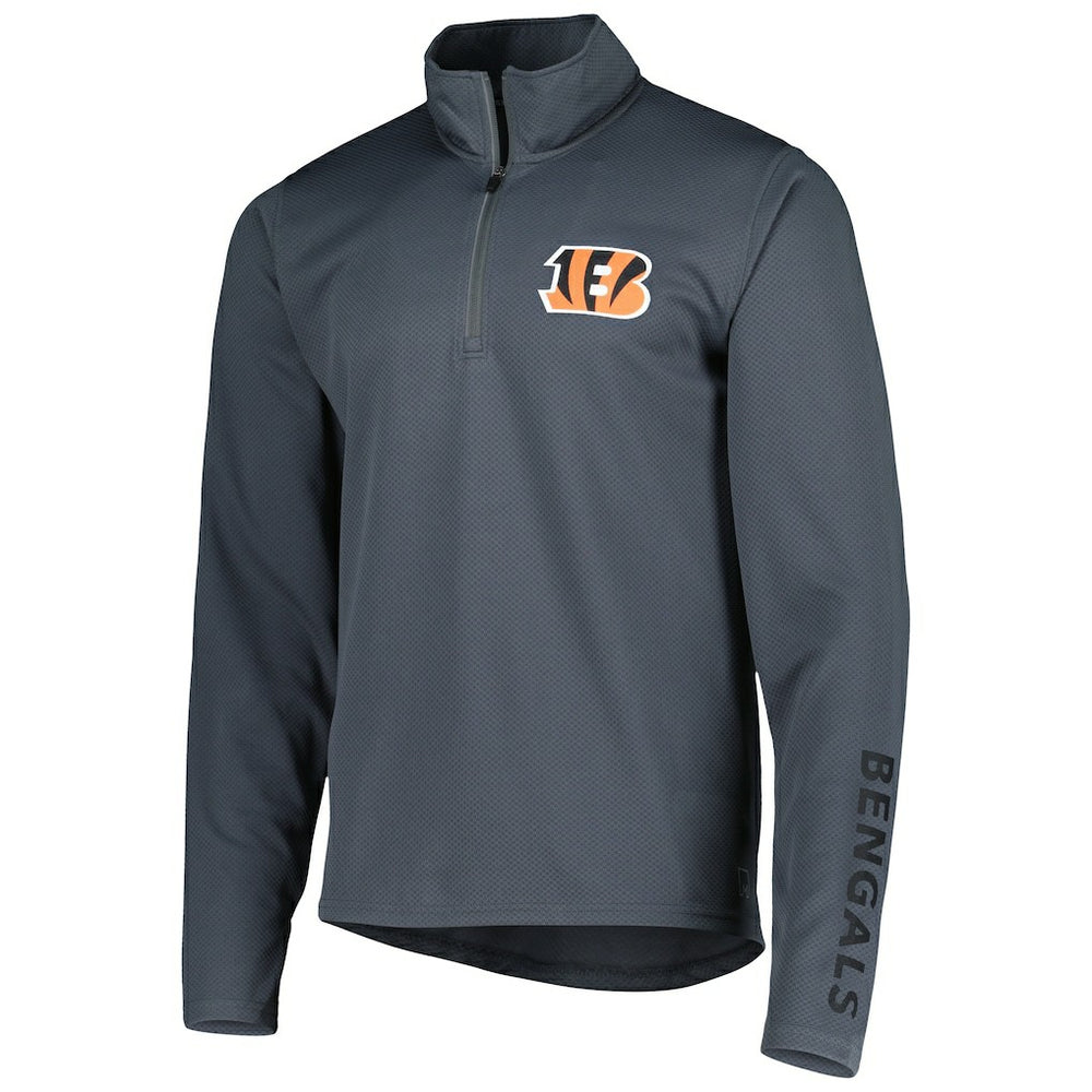 Cincinnati Bengals MSX by Michael Strahan Half-Zip Pullover - Charcoal Pullover