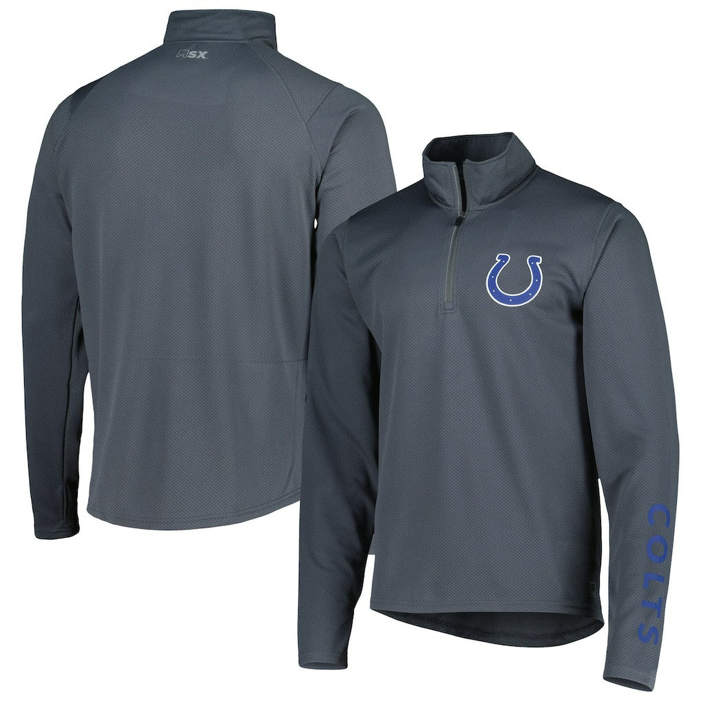 Indianapolis Colts MSX by Michael Strahan Half-Zip Pullover - Charcoal Pullover