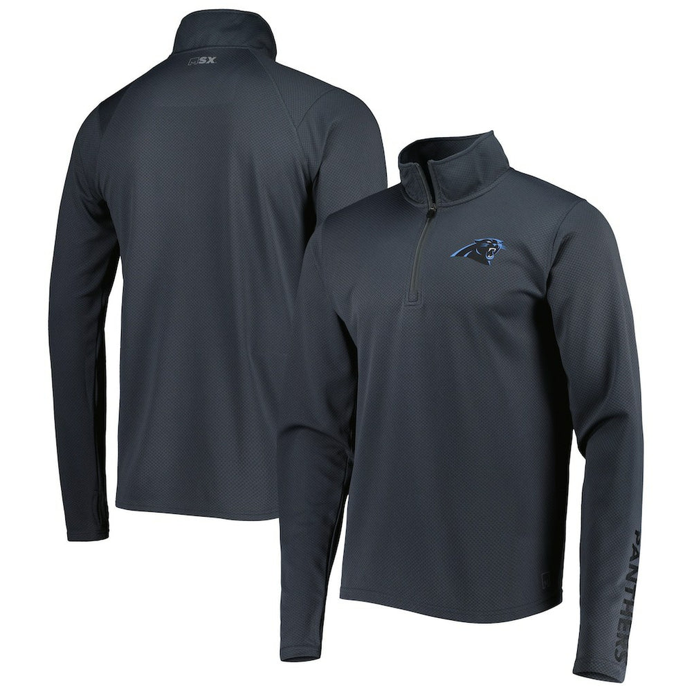 Carolina Panthers MSX by Michael Strahan Half-Zip Pullover - Charcoal Pullover