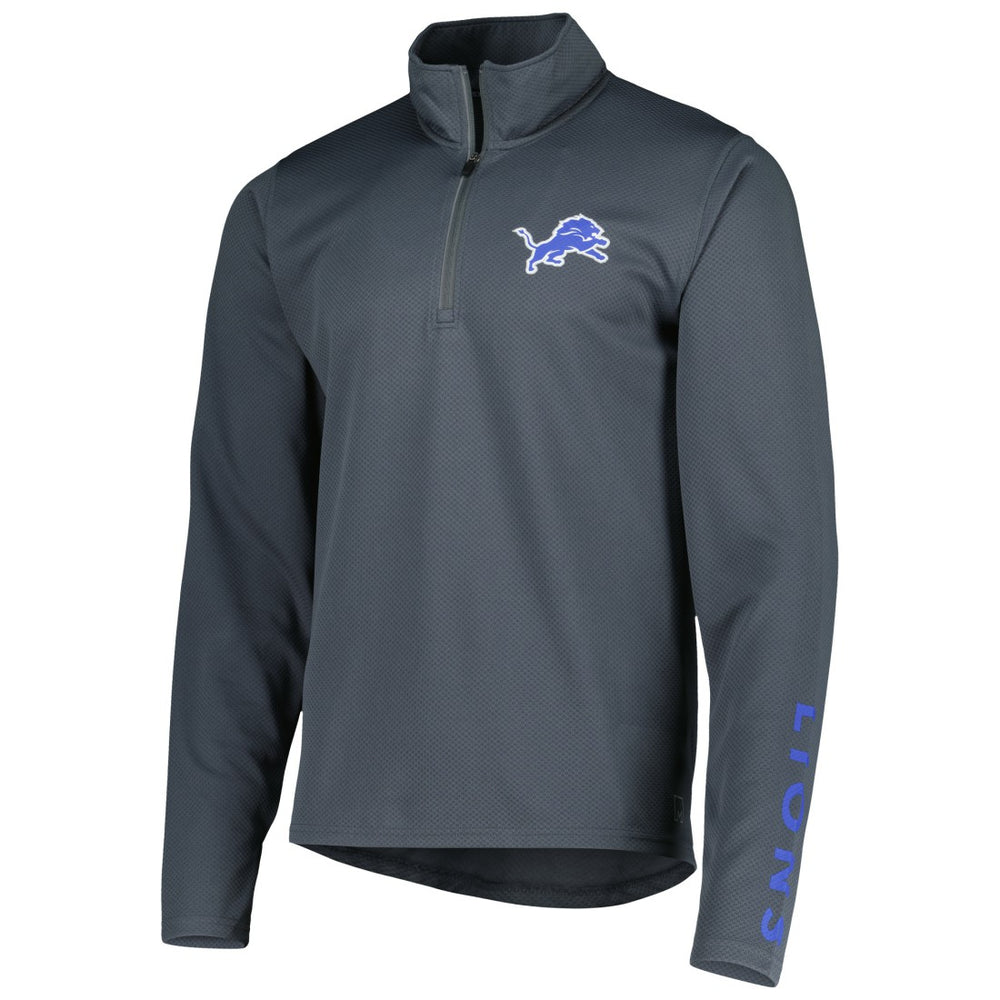 Detroit Lions MSX by Michael Strahan Half-Zip Pullover - Charcoal Pullover
