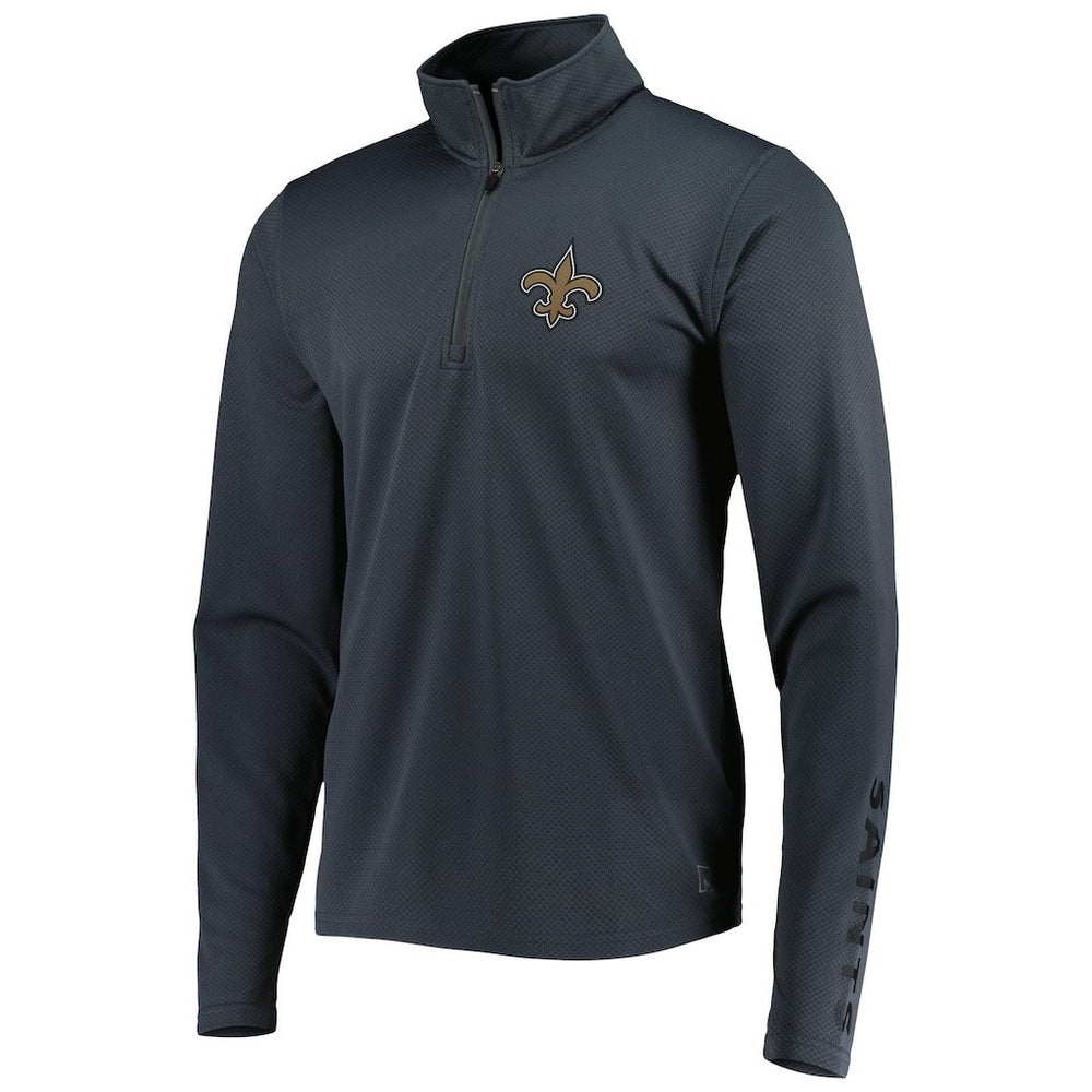 New Orleans Saints MSX by Michael Strahan Half-Zip Pullover - Charcoal Pullover
