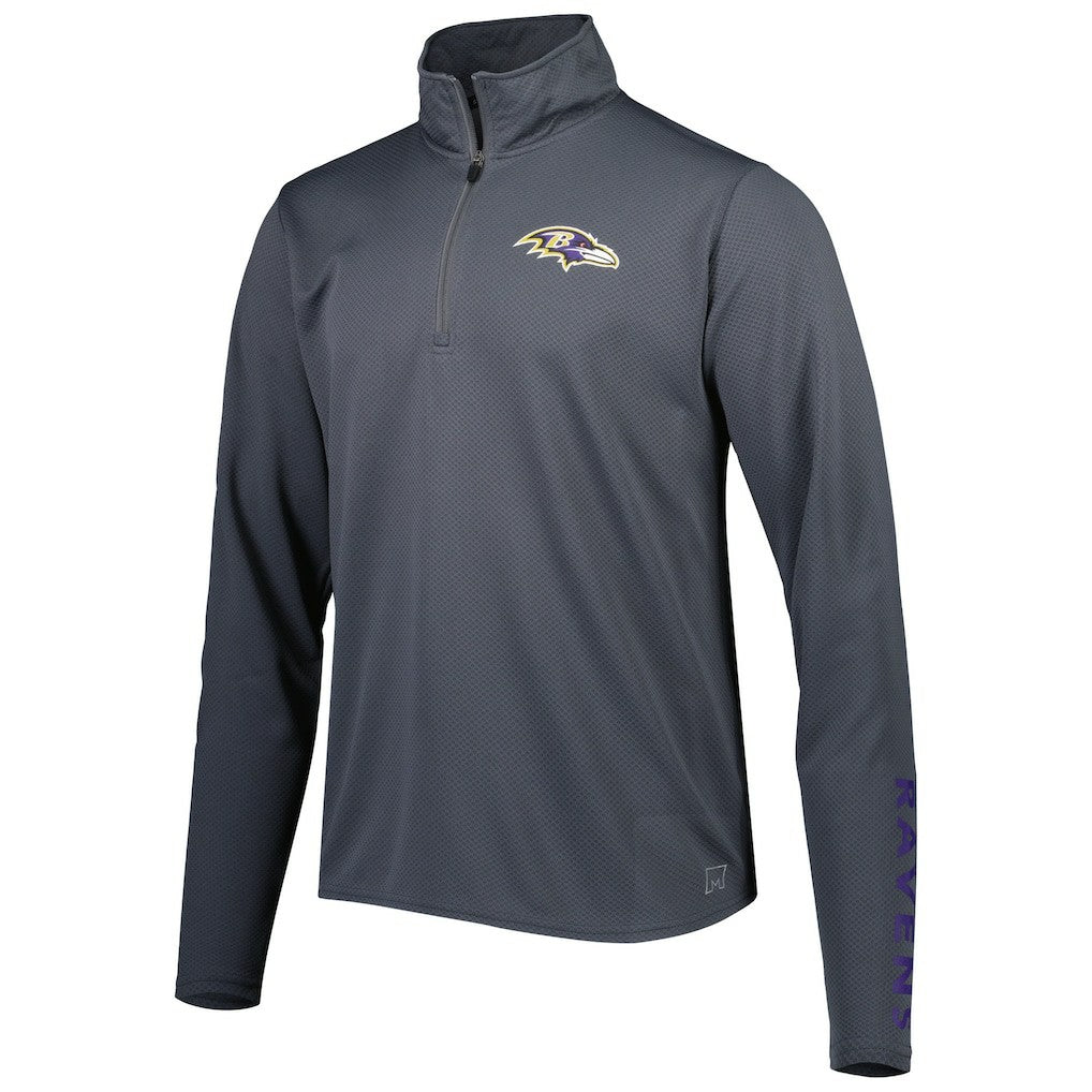 Baltimore Ravens MSX by Michael Strahan Half-Zip Pullover - Charcoal Pullover