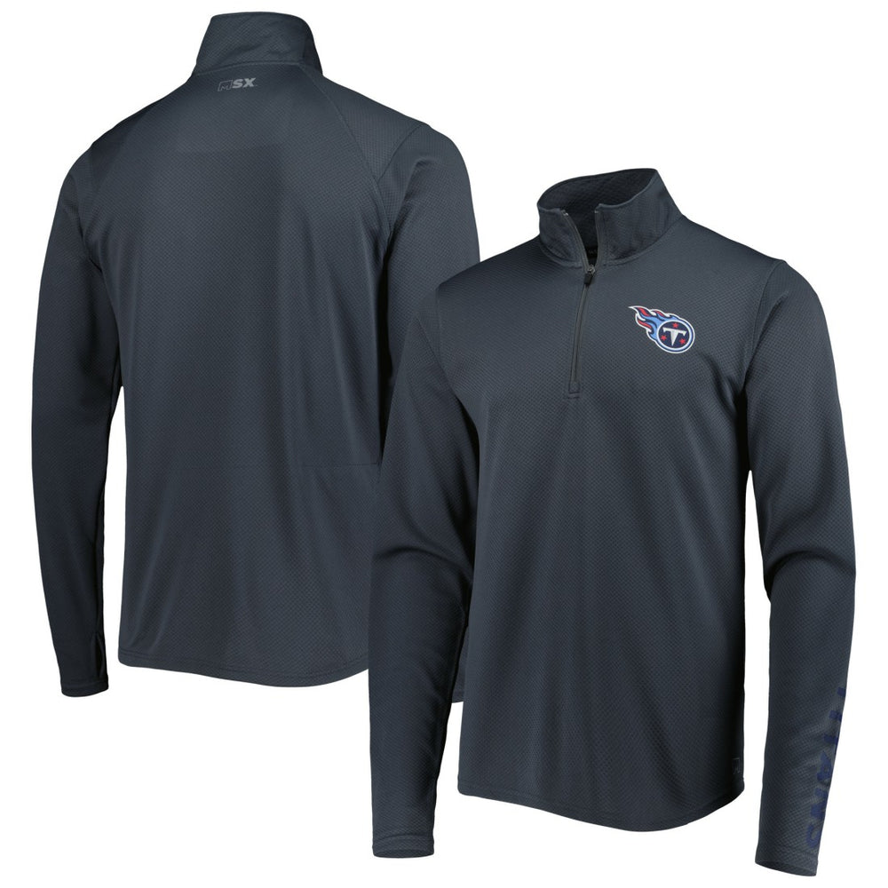 Tennessee Titans MSX by Michael Strahan Half-Zip Pullover - Charcoal Pullover