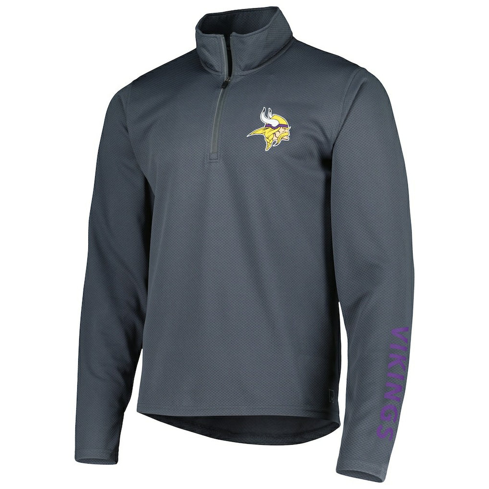 Minnesota Vikings MSX by Michael Strahan Half-Zip Pullover - Charcoal Pullover